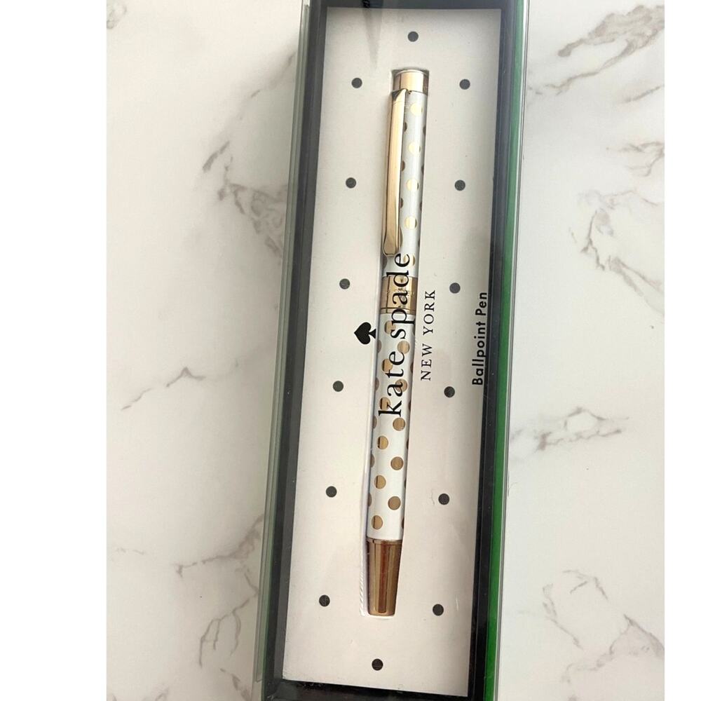 Kate Spade Choose One Ballpoint Pen, signature polka-dot gift box. NWT - Picture 3 of 5